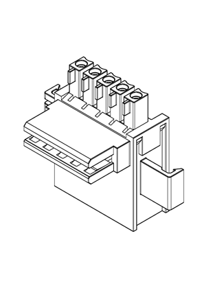 XPSMCM Modular back plane connector to connect the various expansion units to controller - 3D CAD