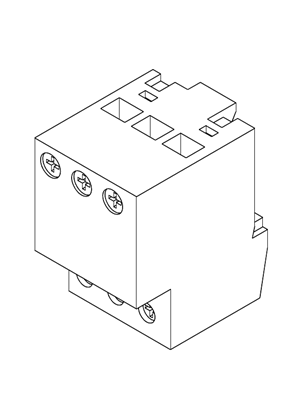 TeSys D - TERMINAL BLOCK FOR GV1 L3 - 3D CAD