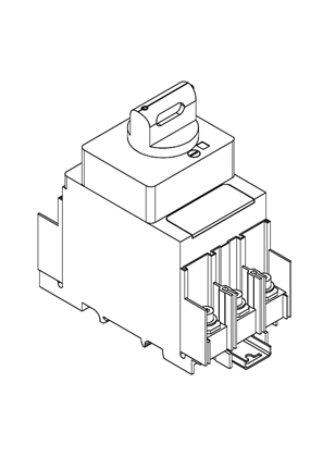 TeSys GV4L - magnetic motor breaker 2A to 115A - l+F69:F164ug connection - rotary handle - 3D CAD