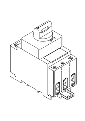 TeSys GV4P - thermal magnetic motor breaker 2A to 115A - EverLink connection - rotary handle - 3D CAD