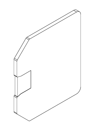 End Cover, for NSYTRV162 terminal - 3D CAD