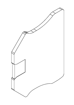 End Cover, for screw terminals - 3D CAD