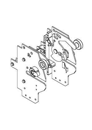 chassis side plates - 2 poles/3 poles/4 poles - for NSX100..250 - 3D CAD