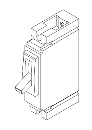 circuit breaker Compact NSX160N - TMD - 160 A - 1 pole 1d - 3D CAD