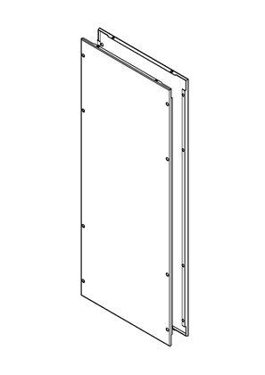 Spacial SF - External fixing side panels H1200xD500 mm - 3D CAD