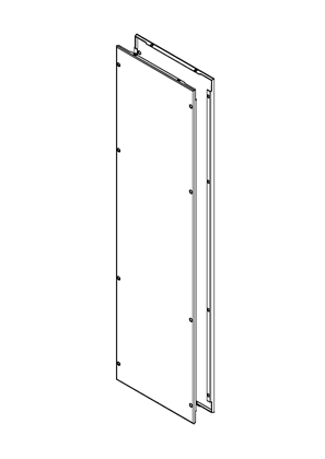 Spacial SF - External fixing side panels H1400xD400 mm - 3D CAD