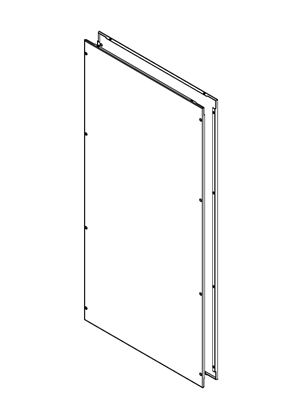 Spacial SF - External fixing side panels H1600xD800 mm - 3D CAD