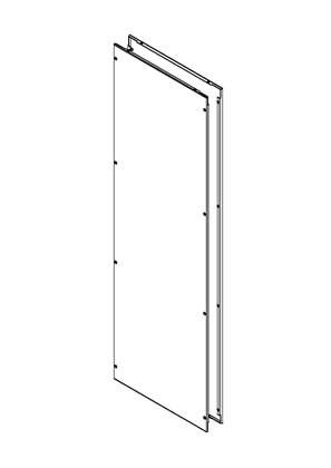 Spacial SF - External fixing side panels H1800xD600 mm - 3D CAD