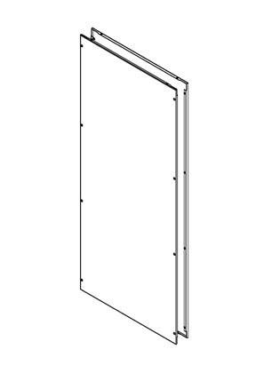 Spacial SF - External fixing side panels H1800xD800 mm - 3D CAD