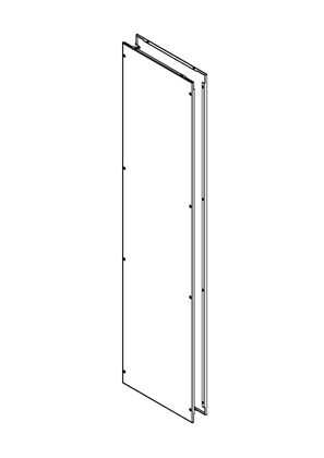 Spacial SF/SM - External fixing side panels H2000xD500 mm - 3D CAD