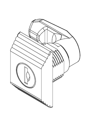 Spacial CRN - 405 key-type lock - 3D CAD