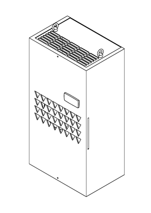 ClimaSys CU - Standard cooling unit side of enclosure - 380W at 640 V - 3D CAD
