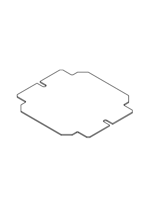 Spacial SBM - Metal mounting plate 150x150 - 3D CAD