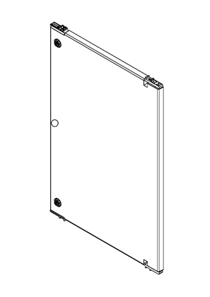 Thalassa PLM - Reversible internal door polyester 2 locks grid pattern for Thalassa PLM75••G - 3D CAD