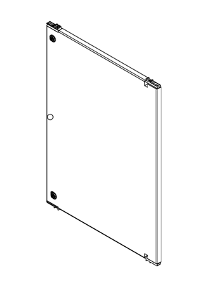 Thalassa PLM - Reversible internal door polyester 2 locks grid pattern for Thalassa PLM86•• - 3D CAD