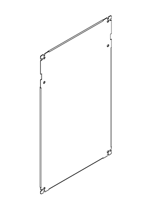 Spacial - Plain mounting plate for control desk W600mm - H847xW500mm - 3D CAD