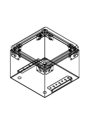 Spacial SBM - Metal ind Flat Box 150x150x120 - 3D CAD