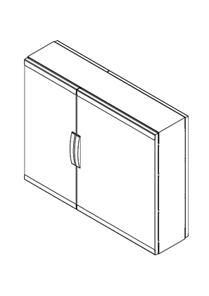 Thalassa PLA - Completely sealed enclosures IP 65 - Plain door - 1000x1250x320 - 3D CAD