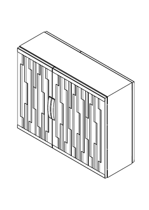 Thalassa PLA - Completely sealed enclosures IP 65 - Anti-posting door - 1000x1250x420 - 3D CAD