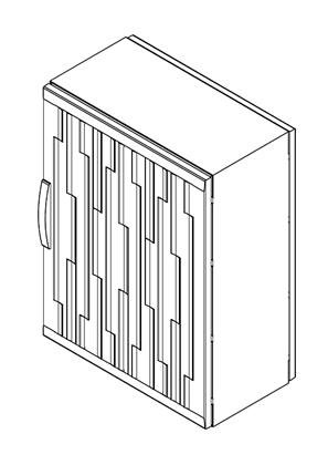 Thalassa PLA - Completely sealed enclosures IP 65 - Anti-posting door - 1000x750x420 - 3D CAD