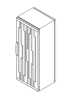 Thalassa PLA - Completely sealed enclosures IP 65 - Anti-posting door - 1250x500x420 - 3D CAD