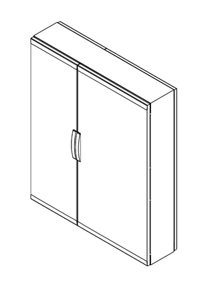 Thalassa PLA - Completely sealed enclosures IP 65 - Plain door - 1500x1250x320 - 3D CAD