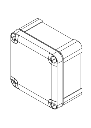 Thalassa TBP / TBS - PC / ABS box with opaque lid 105 x 105 x 55 - 3D CAD