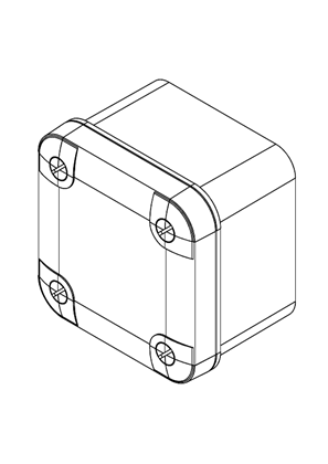Thalassa TBP / TBS - PC / ABS box with opaque lid 65 x 65 x 45 - 3D CAD