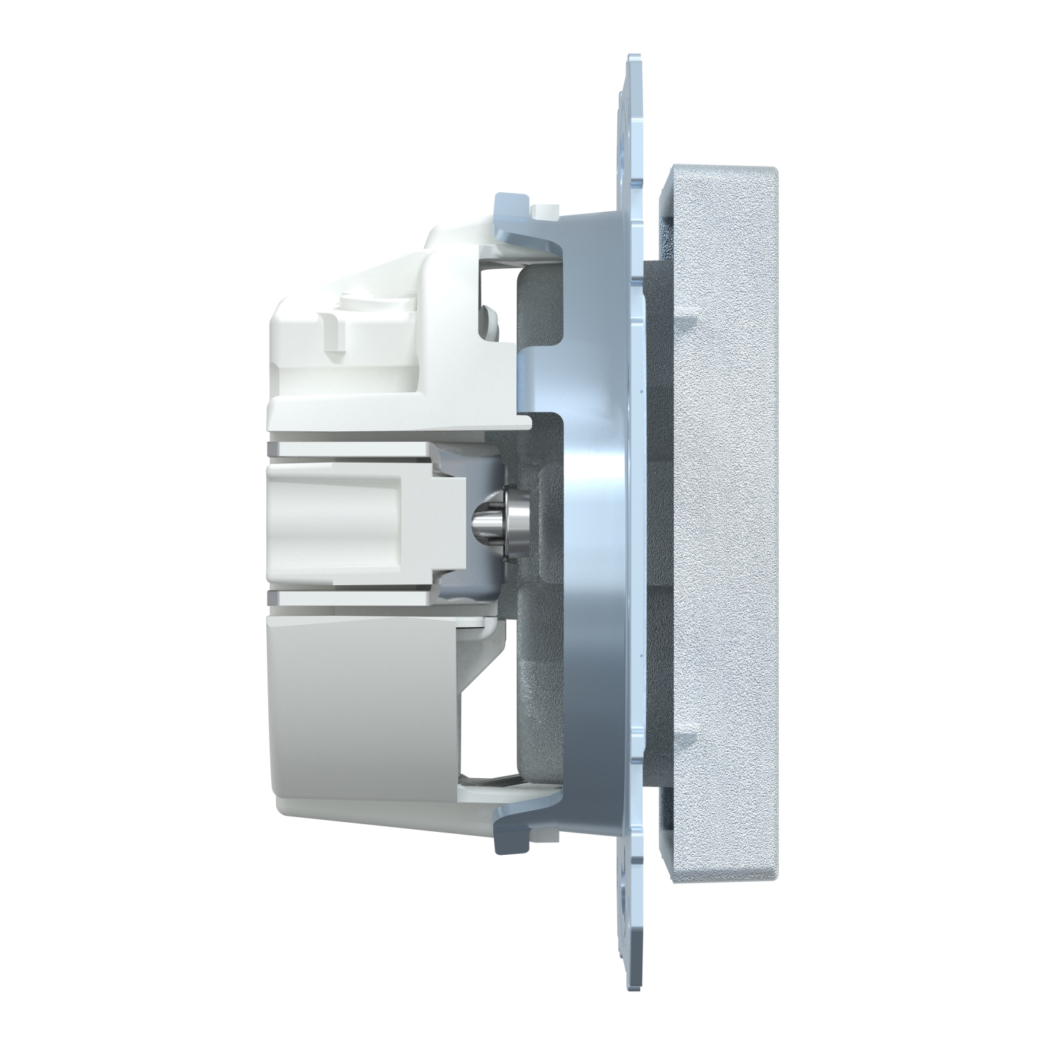 Presa Di Corrente SCHUKO Merten MEG2301-0460 Alluminio - Sistema M Con Terminali A Innesto - 6