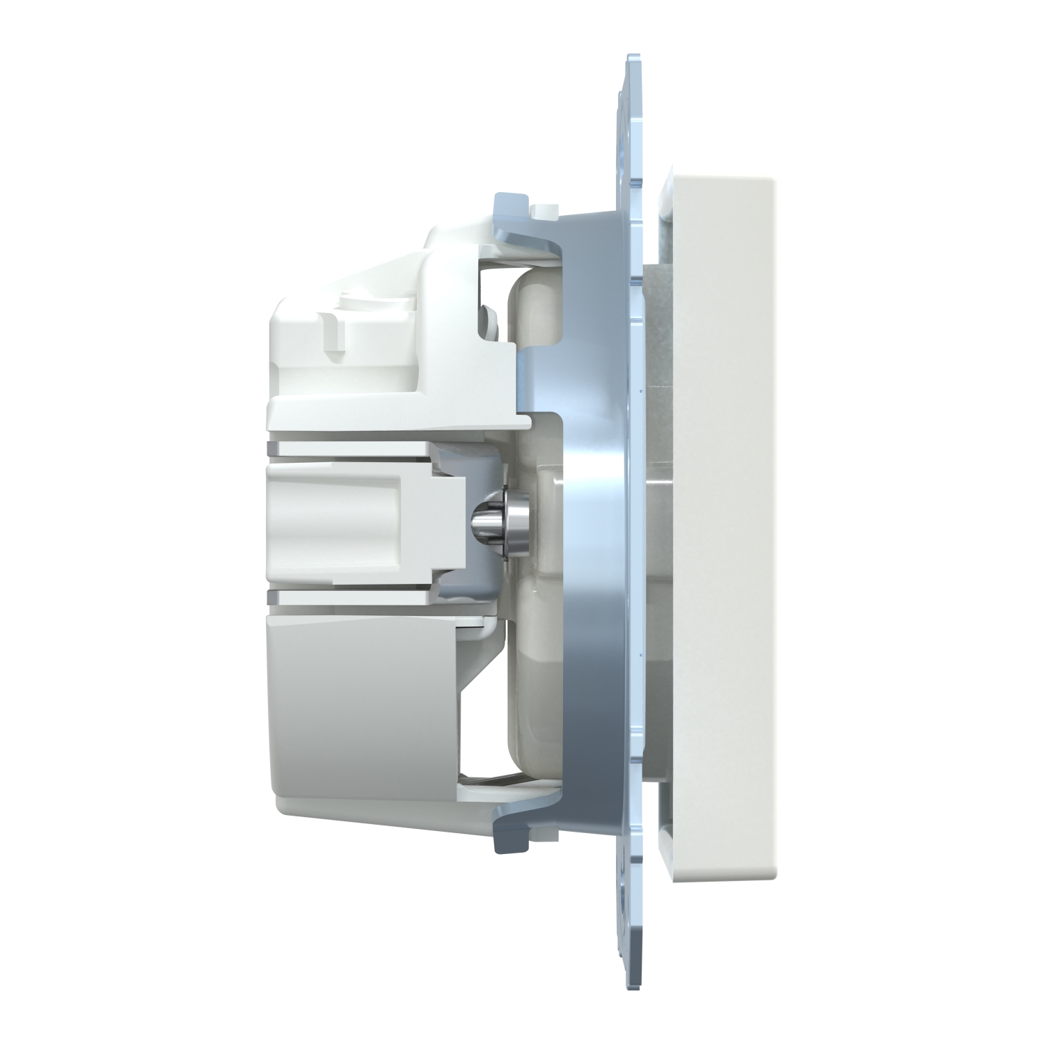 Merten Sistema M Presa Di Sicurezza Schuko Con Terminali Plug-in - Colore Bianco Polare (MEG2301-0619) - Elettrotecnica Di Qualità