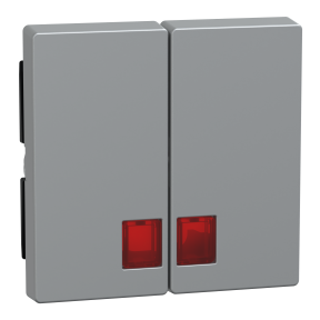Doppelwippe mit rotem Symbolfenster, aluminium, System M