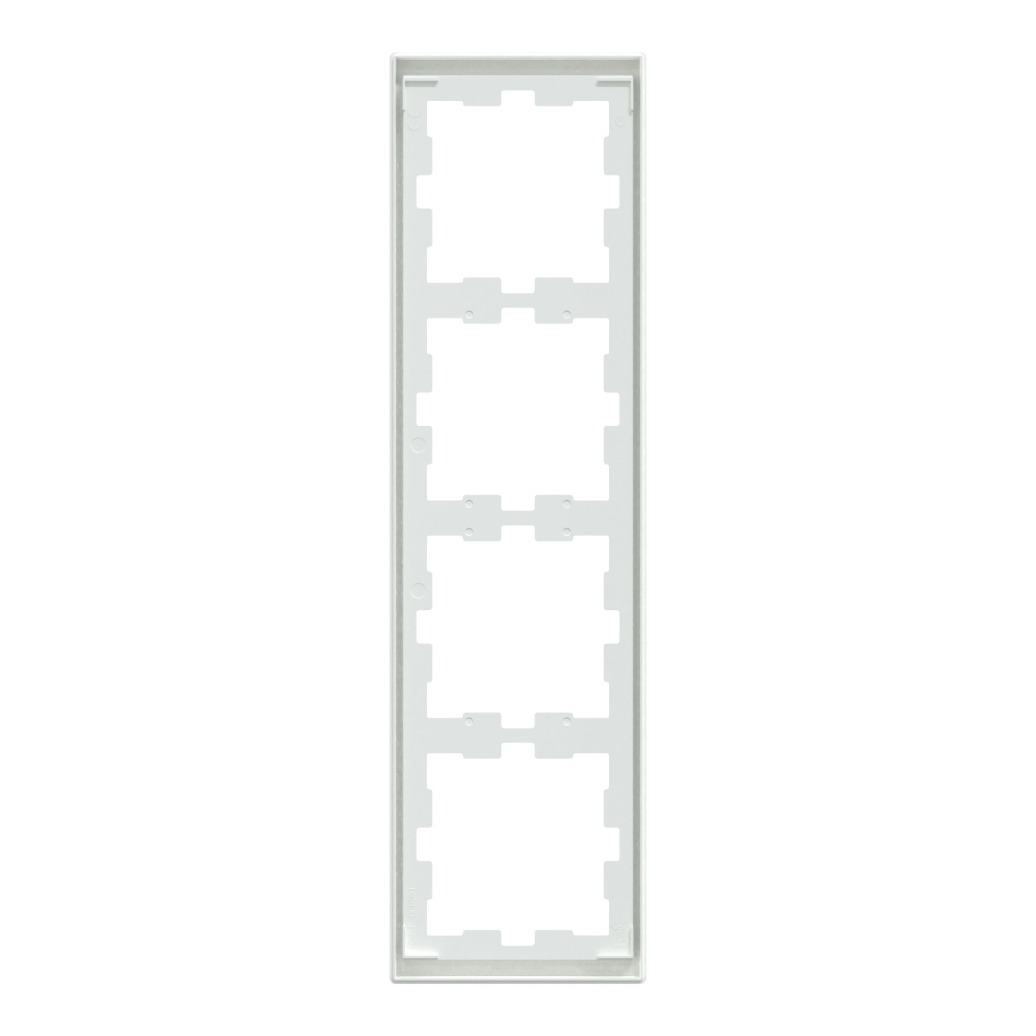 Marco Schneider Electric 4 Elementos - Modelo EPH5800462, Color Ceniza, Para Cuadros Eléctricos