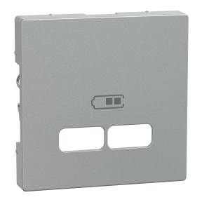 Zentralplatte für USB Ladestation-Einsatz, aluminium, System M