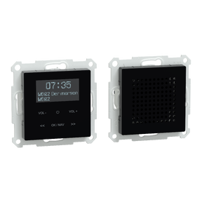 DAB+ Radio Set mit Bluetooth inklusive Lautsprecher, Farbe Schwarz für System M