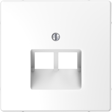 MERTEN Fedlap, 2xRJ45 aljzathoz, D-Life, lótuszfehér színű, MTN4522-6035