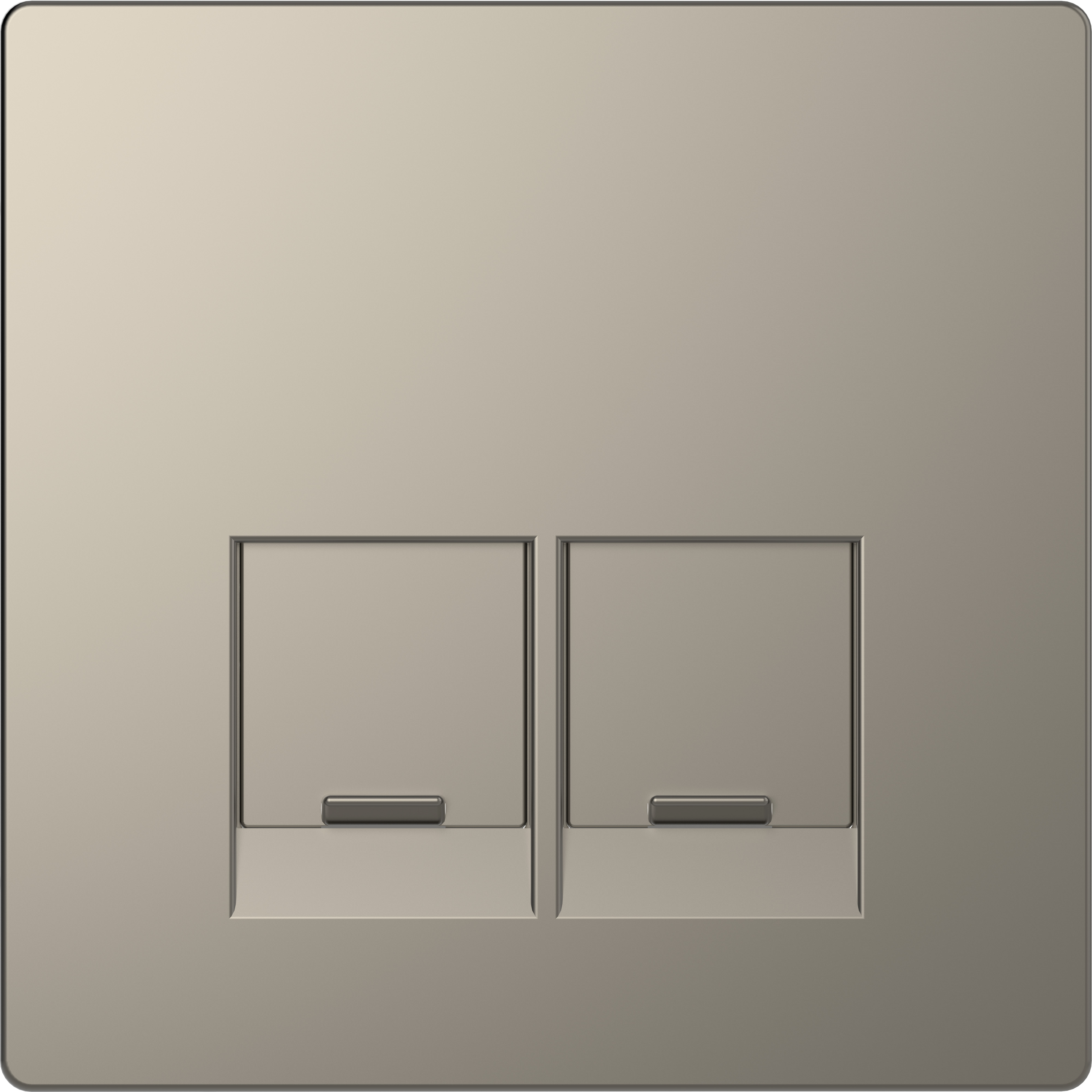 Enjo simple RJ45x2 nickel