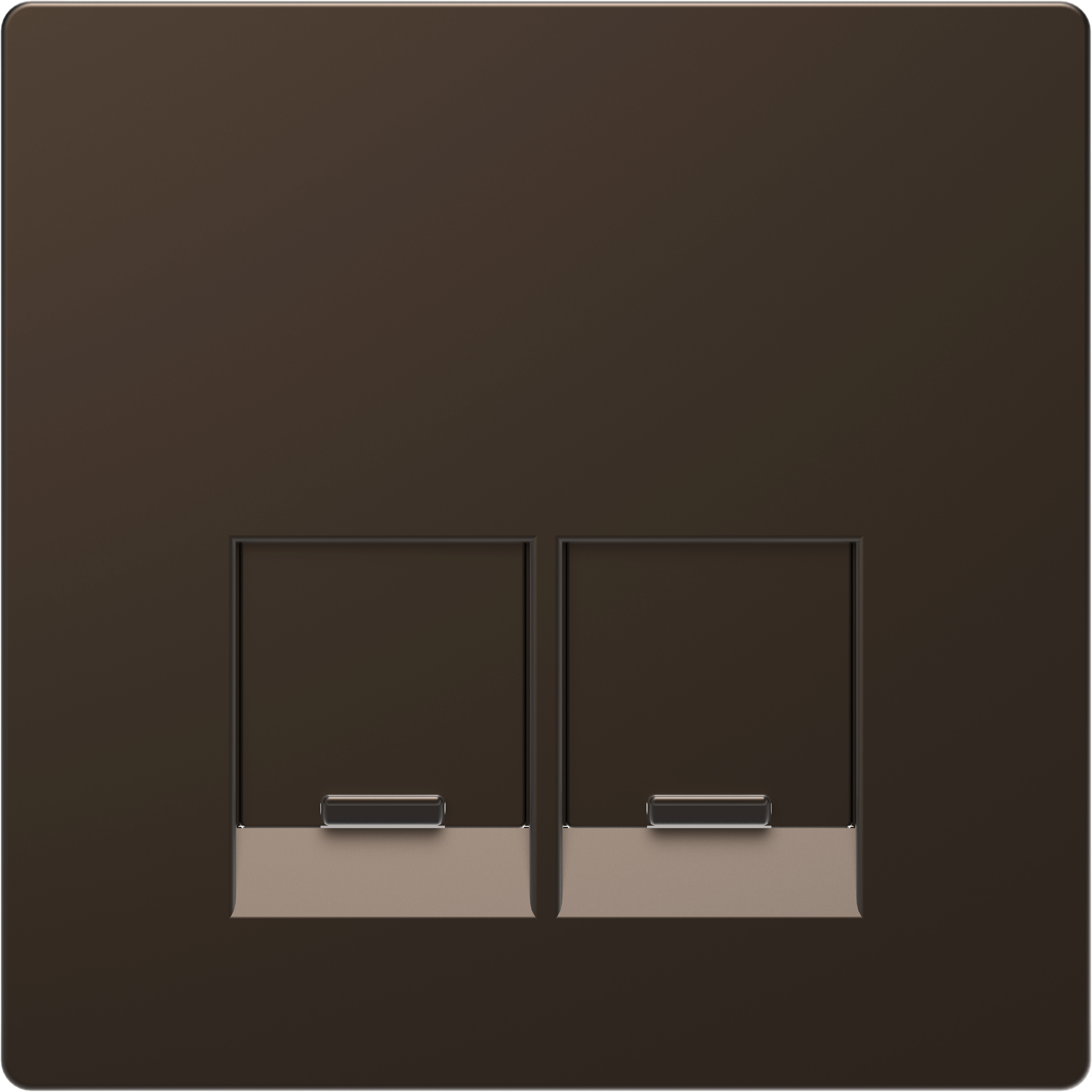 Enjo simple RJ45x2 mocca