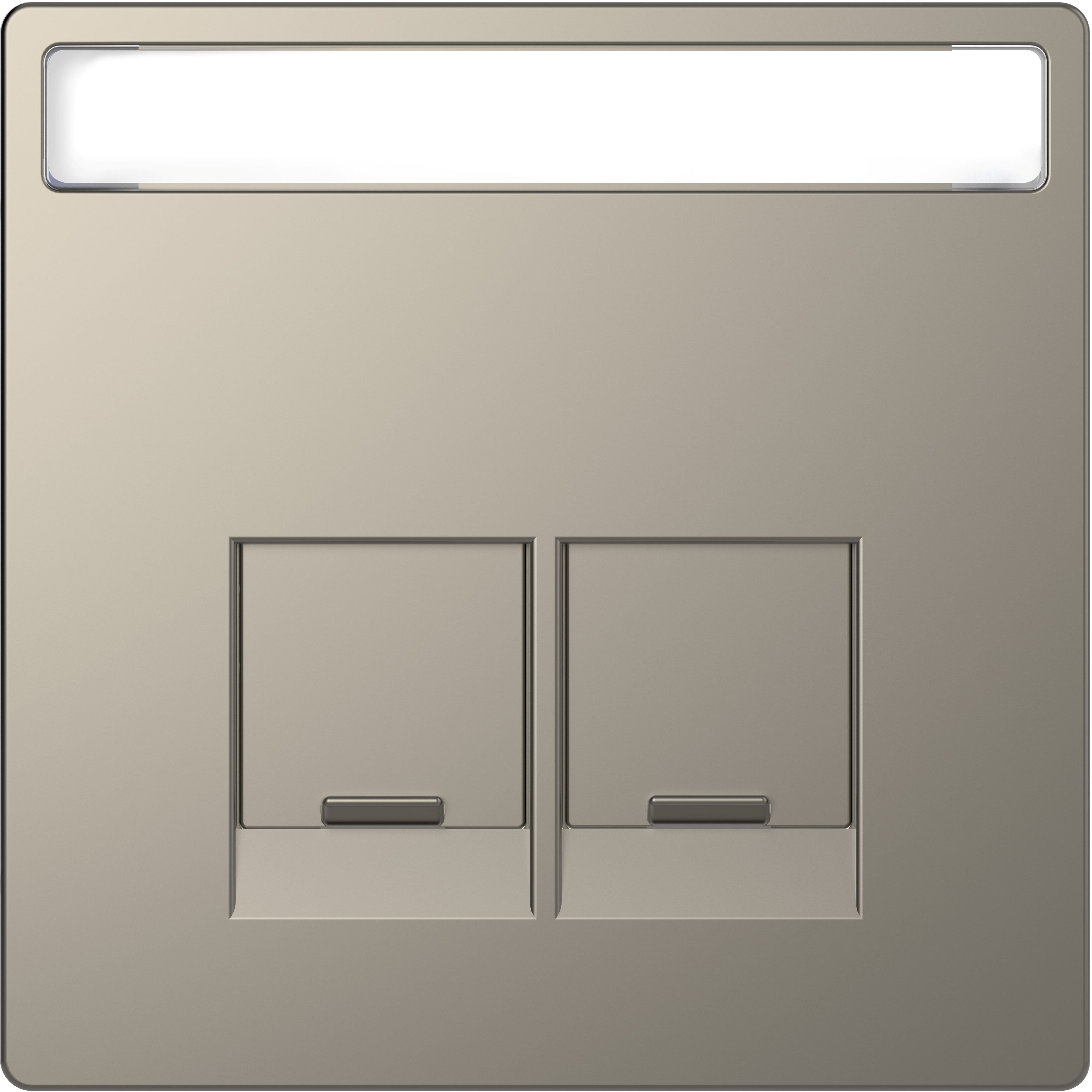 Enjo étiquette RJ45x2 nickel