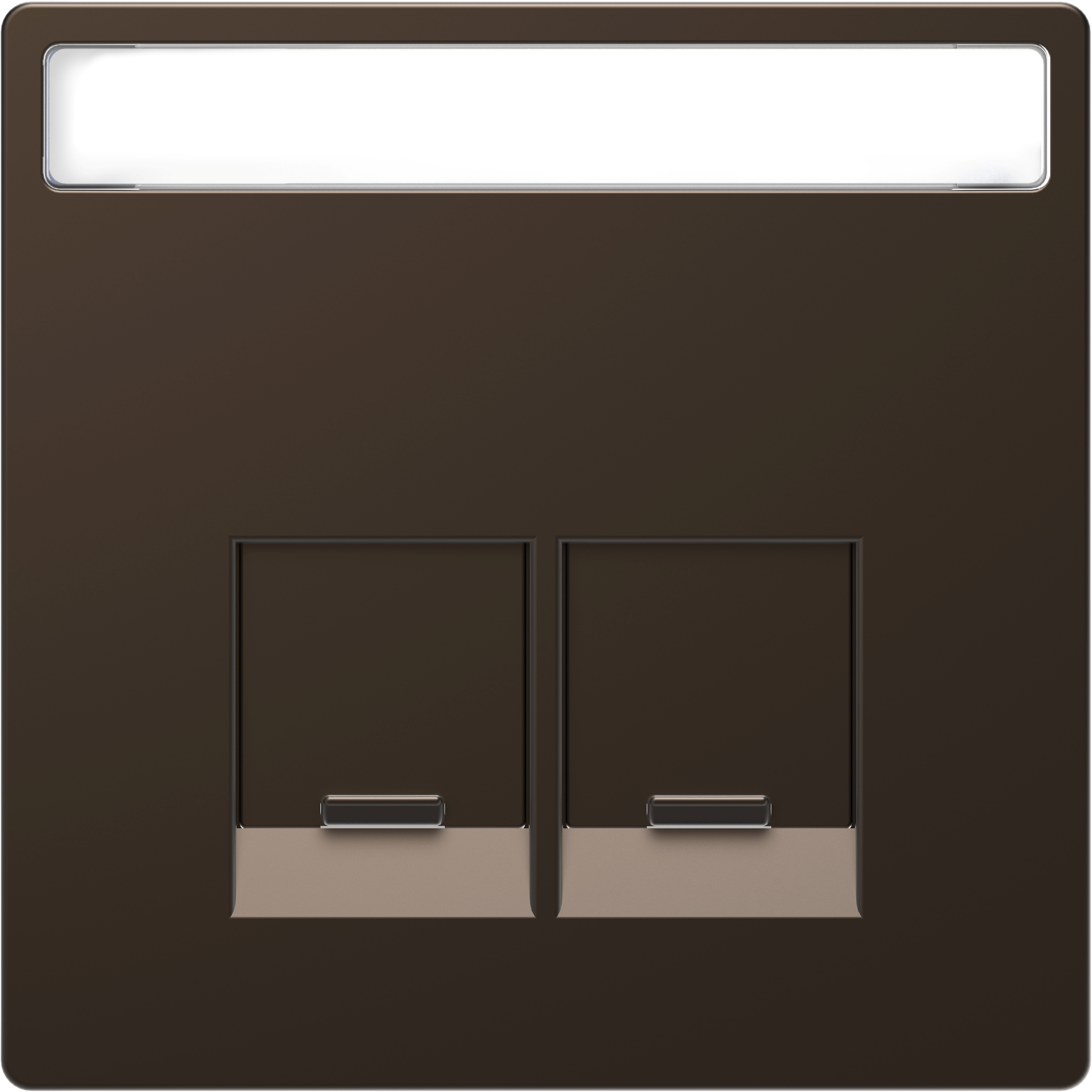 Enjo étiquette RJ45x2 mocca