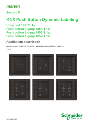 merten System D KNX Push Button Dynamic Labeling, Application description, EN