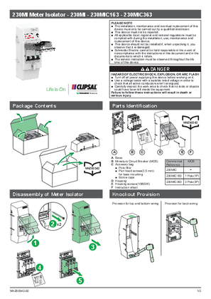 Resi MAX Meter Boxes, METERBOX ENCLOSURE, 3 MODULE, Instruction sheet