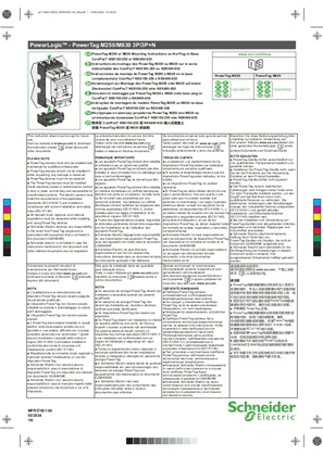 PowerTag M250 or M630 Mounting Instructions on the Plug-in Base ComPacT NSX100-250 or NSX400-630