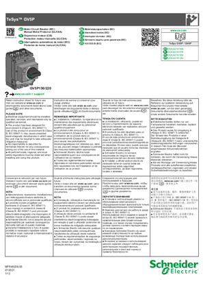 TeSys GV5P - Disjoncteur moteur - Notice de montage