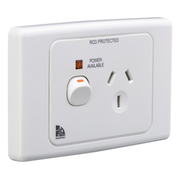 Socket Outlets Switch Horizontal, Power Indicator And RCD Label