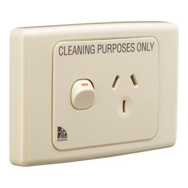 Socket Outlets Switch Horizontal, Cleaner Label