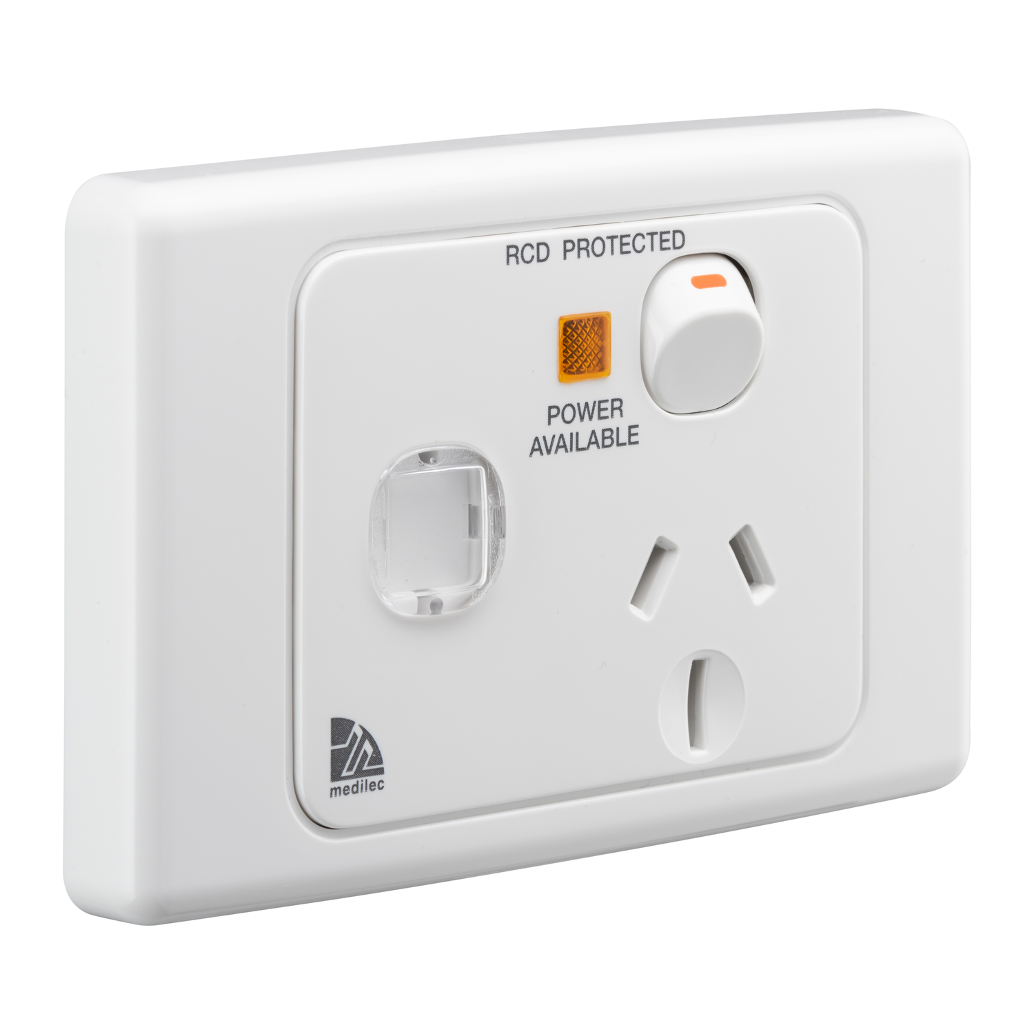 Socket Outlets Switch Horizontal, Power Indicator RCD, 15A