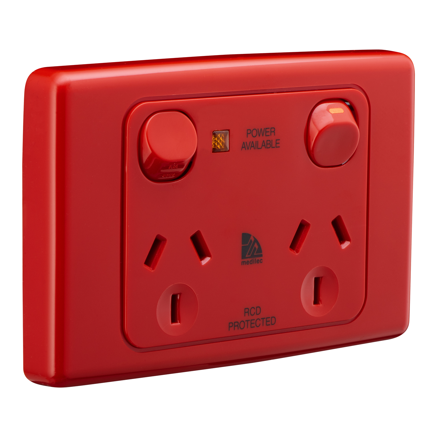 Socket Outlets Switch Horizontal, Power Indicator and RCD Label