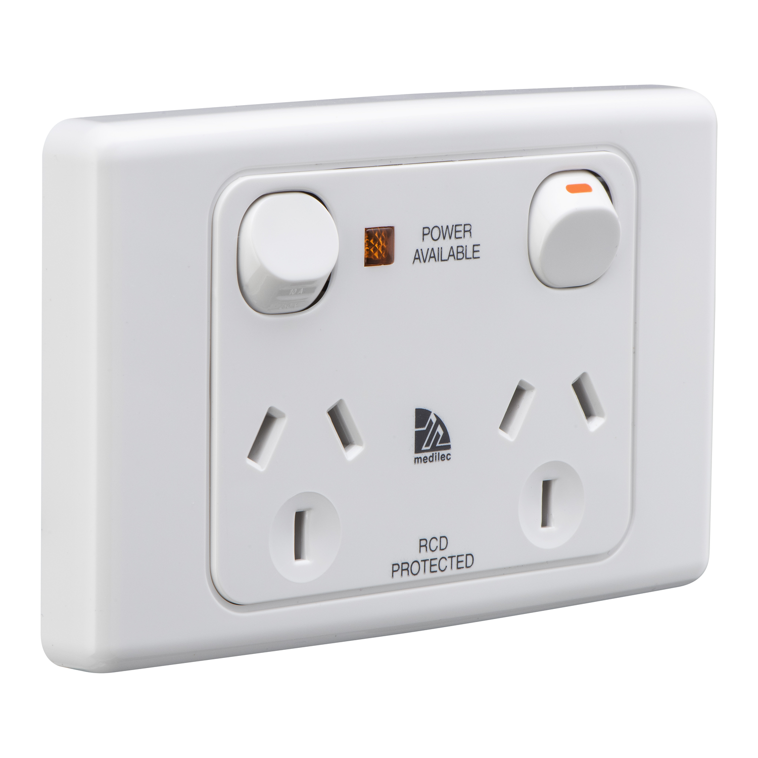 Socket Outlets Switch Horizontal, Power Indicator and RCD label