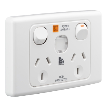 Socket Outlets Switch Horizontal, Power Indicator And RCD Label