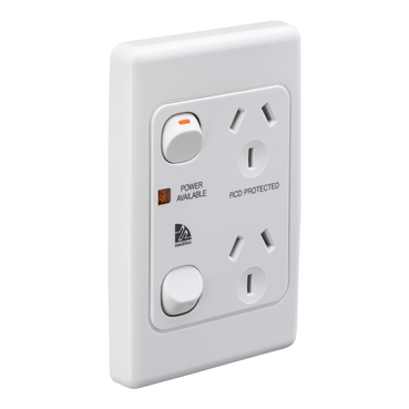Socket Outlets Switch Vertical, Power Indicator And RCD Label